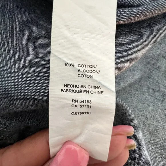 G.H. Bass & Co. Light Weight Chambray Sleeveless Dress Size XL - Picture 5 of 6